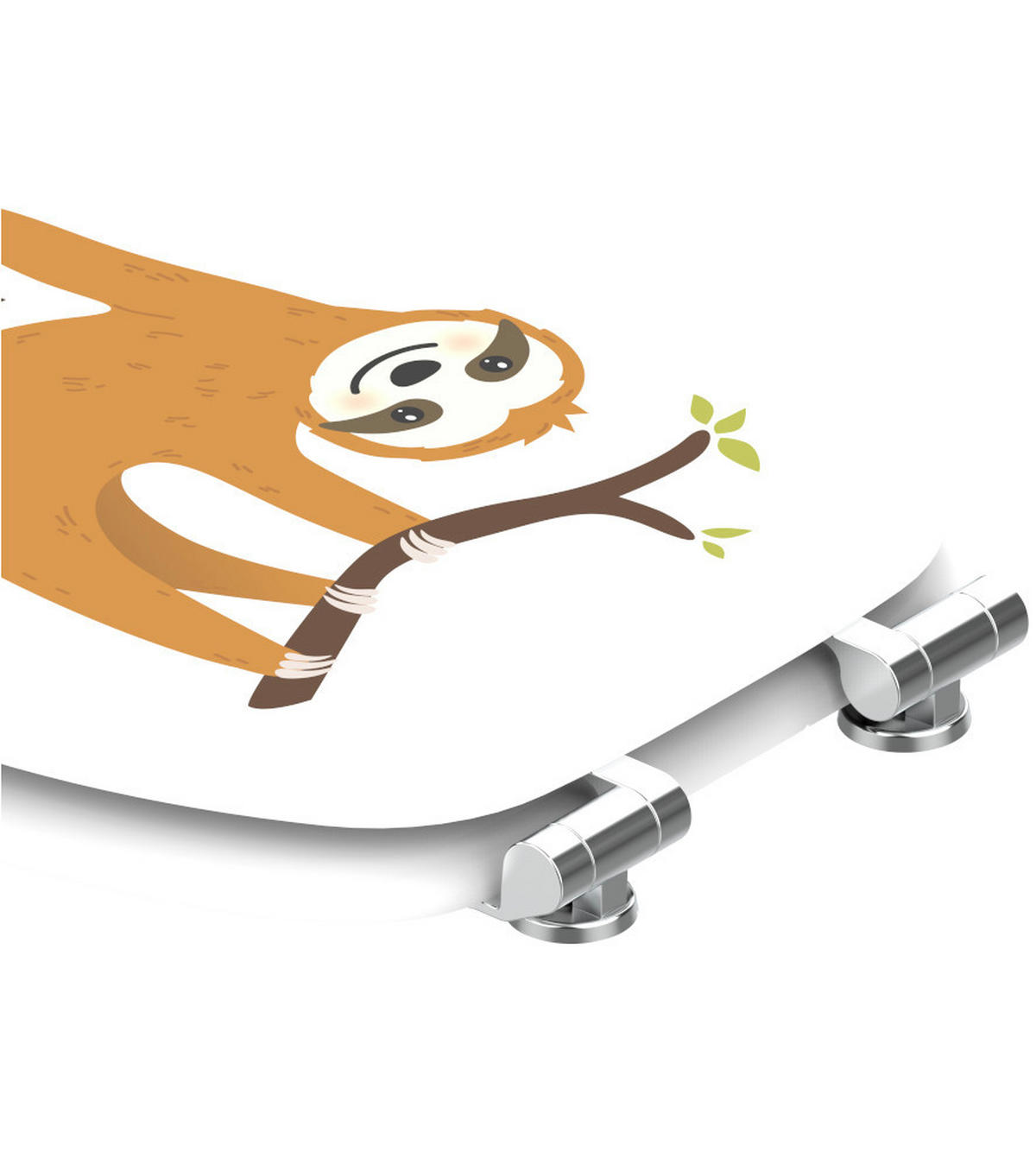 WC-SITZ mit Absenkautomatik Faultier - Braun, Holzwerkstoff (38/6/47cm) - Sanilo