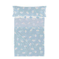 BETTWÄSCHE 2er-Set teiliges clouds 180x270 cm blau - Blau, Textil (180/270cm) - Happy Friday