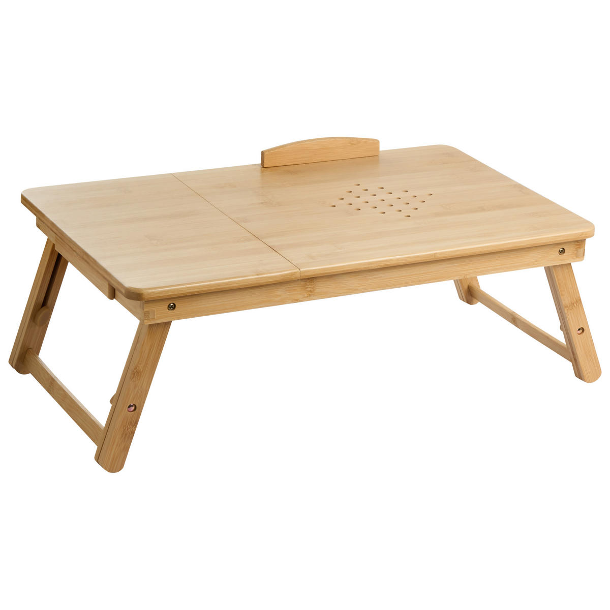 PLIABIL masă pentru laptop maro deschis 57/35 cm Orge - maro/maro deschis, lemn (35/57/21cm) - Beliani