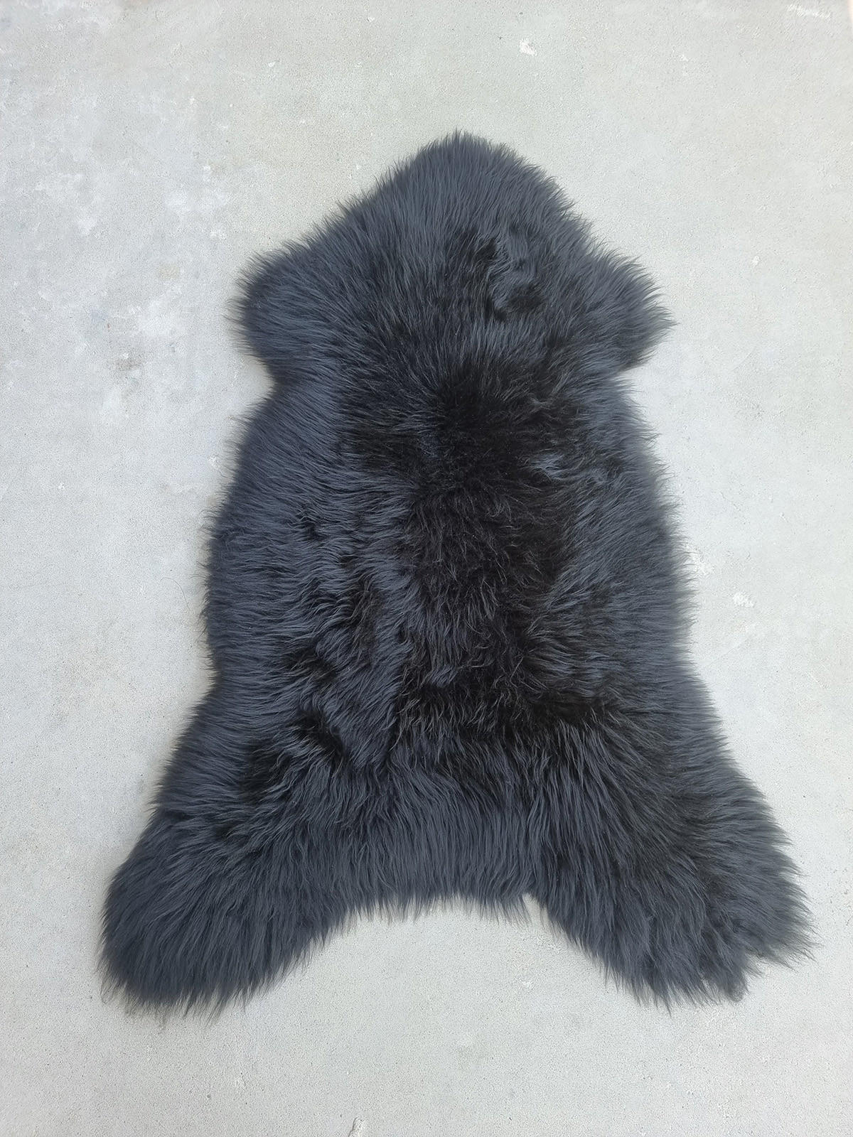 SCHAFFELL Natur Lammfell Weich Flauschig Wohnteppich, Schwarz, ca. 130 cm - Schwarz, Fell (70/130cm) - Provellus