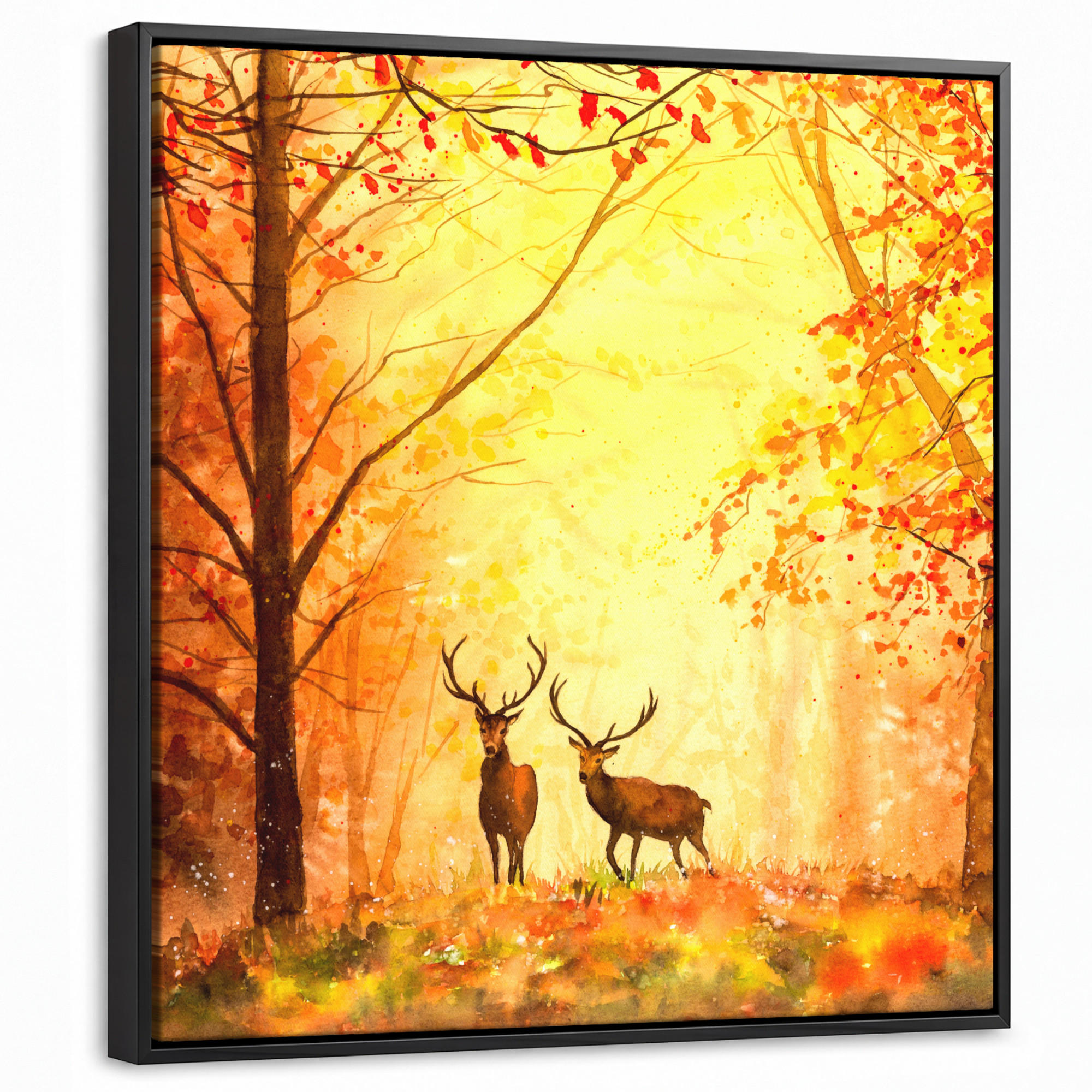 MuchoWow Leinwand Orange 50x50 cm
