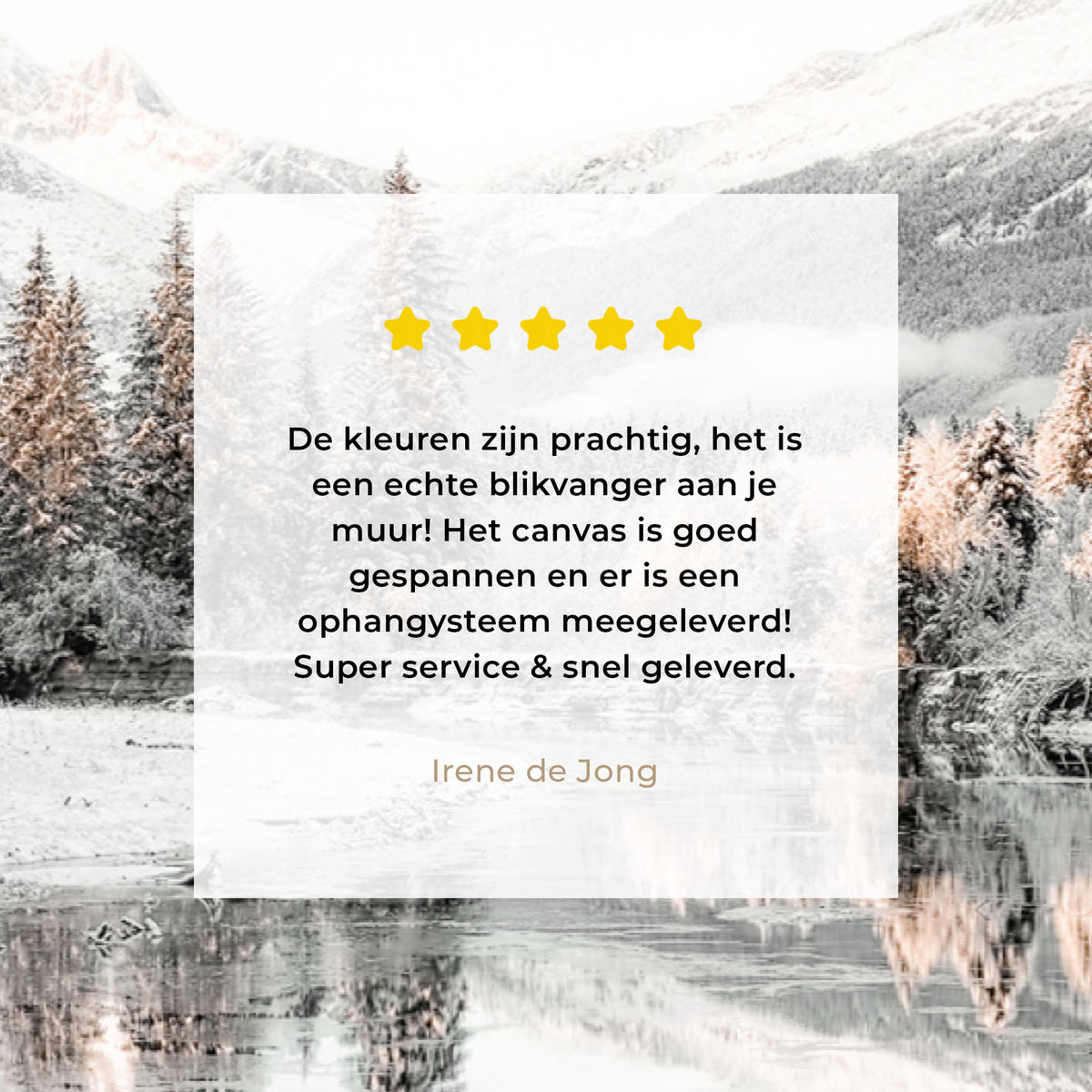 LEINWANDBILD Natur - Winter - Bäume - Berge - Schnee Deko Schlafzimmer 30x20 cm - Weiß Hochglanz, Textil (30/20cm) - MuchoWow