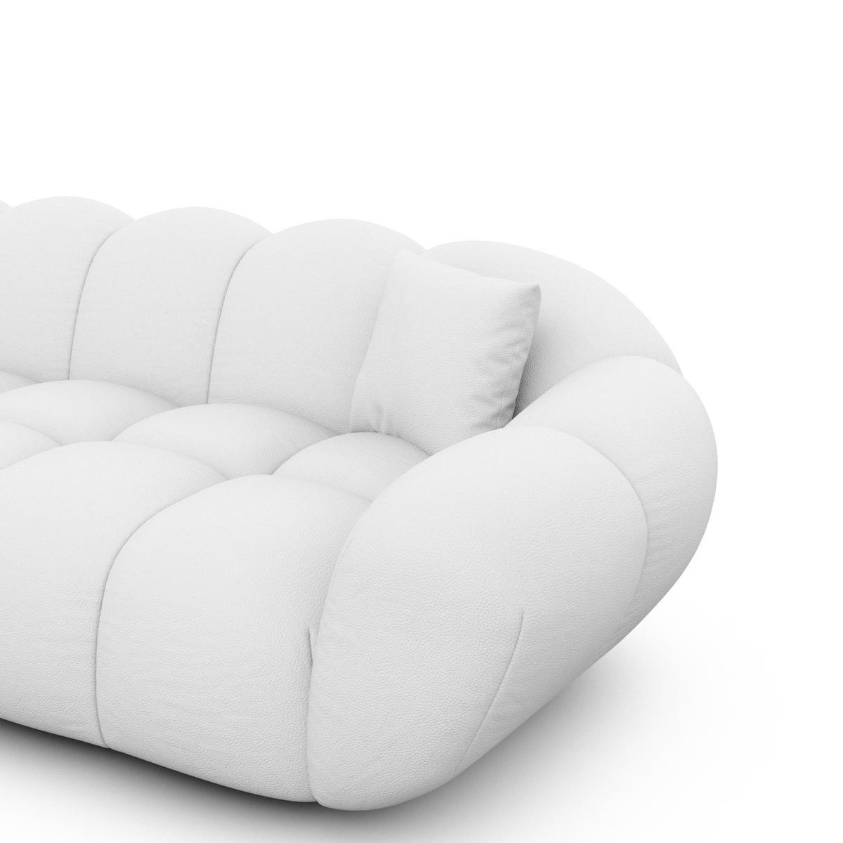 ECKSOFA Liva Weiß Echtleder L-Form Rechts - Weiß, Leder (160/265cm) - VAROYAL