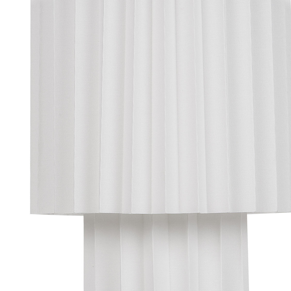 TISCHLEUCHTE Weiß Alfeios - Weiß, Textil (25/25/40cm) - Beliani