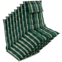 HOCHLEHNER Sun-HL 119x50x8cm Grün-Kariert (8tlg) - Dunkelgrün, Textil (50/120cm) - Beautissu 