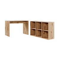 SCHREIBTISCH Der Produktive - Eichefarben, Holzwerkstoff (54/112/77cm) - Mokebo