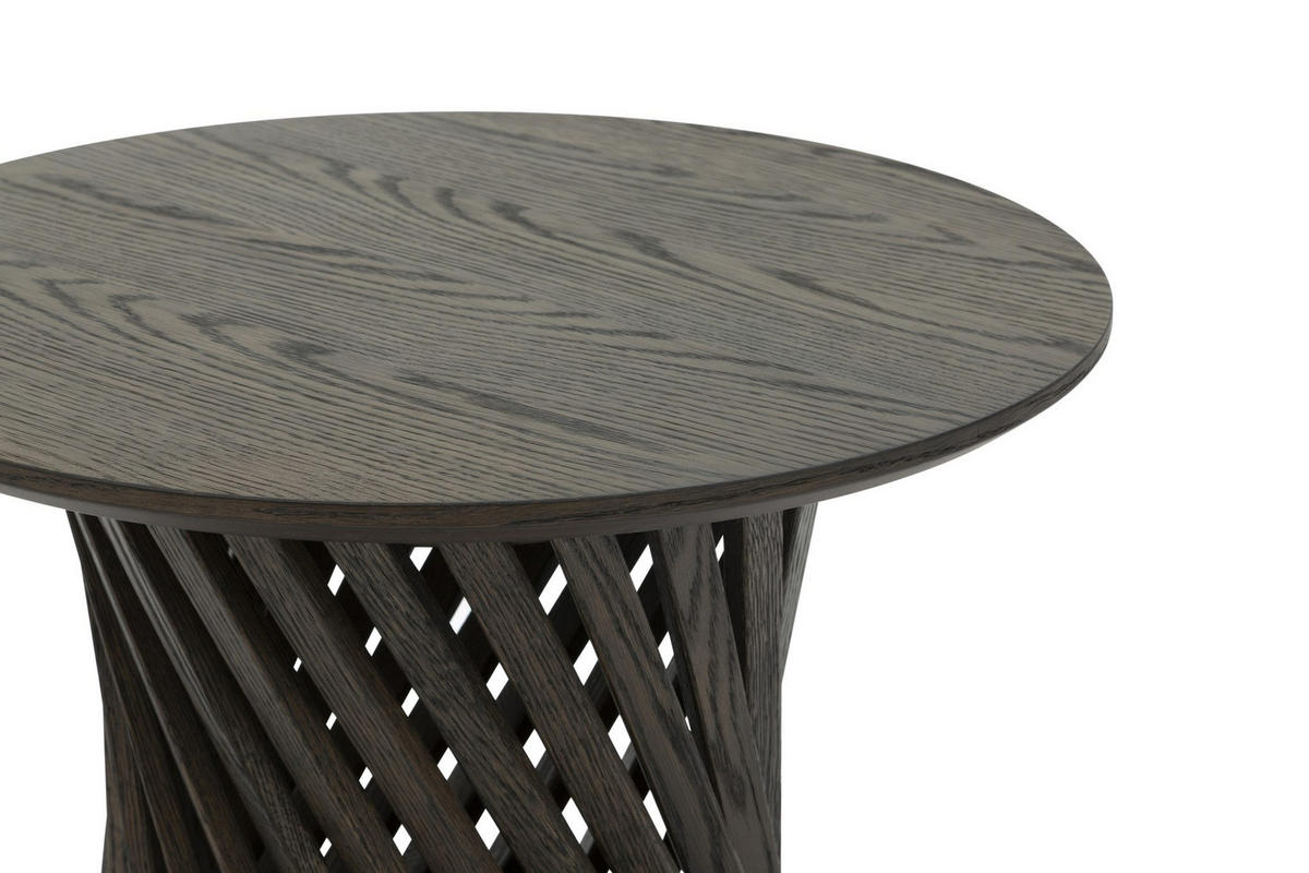 COUCHTISCH Emma, Braune Massiveiche - Braun, Holz (60/60/48cm) - WOODEK