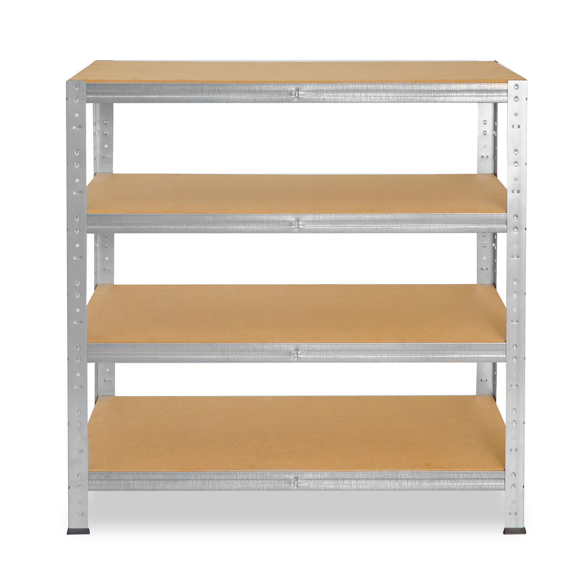 SCHWERLASTREGAL HOME 115x70x23 cm in verzinkt mit 4 Böden und 175 kg Traglast pro Boden - Silberfarben, Metall (70/115/23cm) - shelfplaza