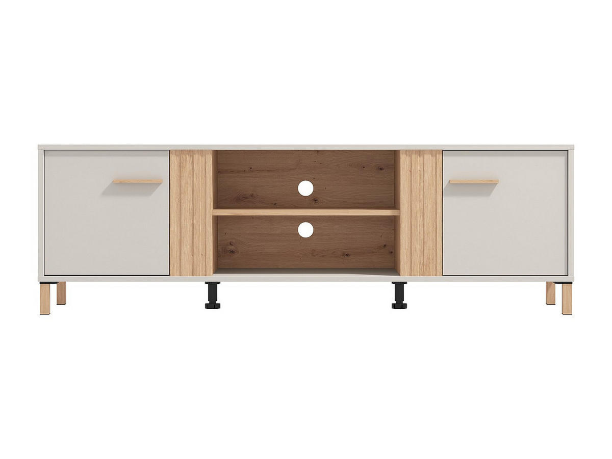 TV-BOARD - 163.5 cmcm x 40.1 cmcm - Holz, Platte - Beige, Naturfarben Hell - LYSANO - Beige, Holz (163.5/51.8/40.1cm) - Vente-Unique