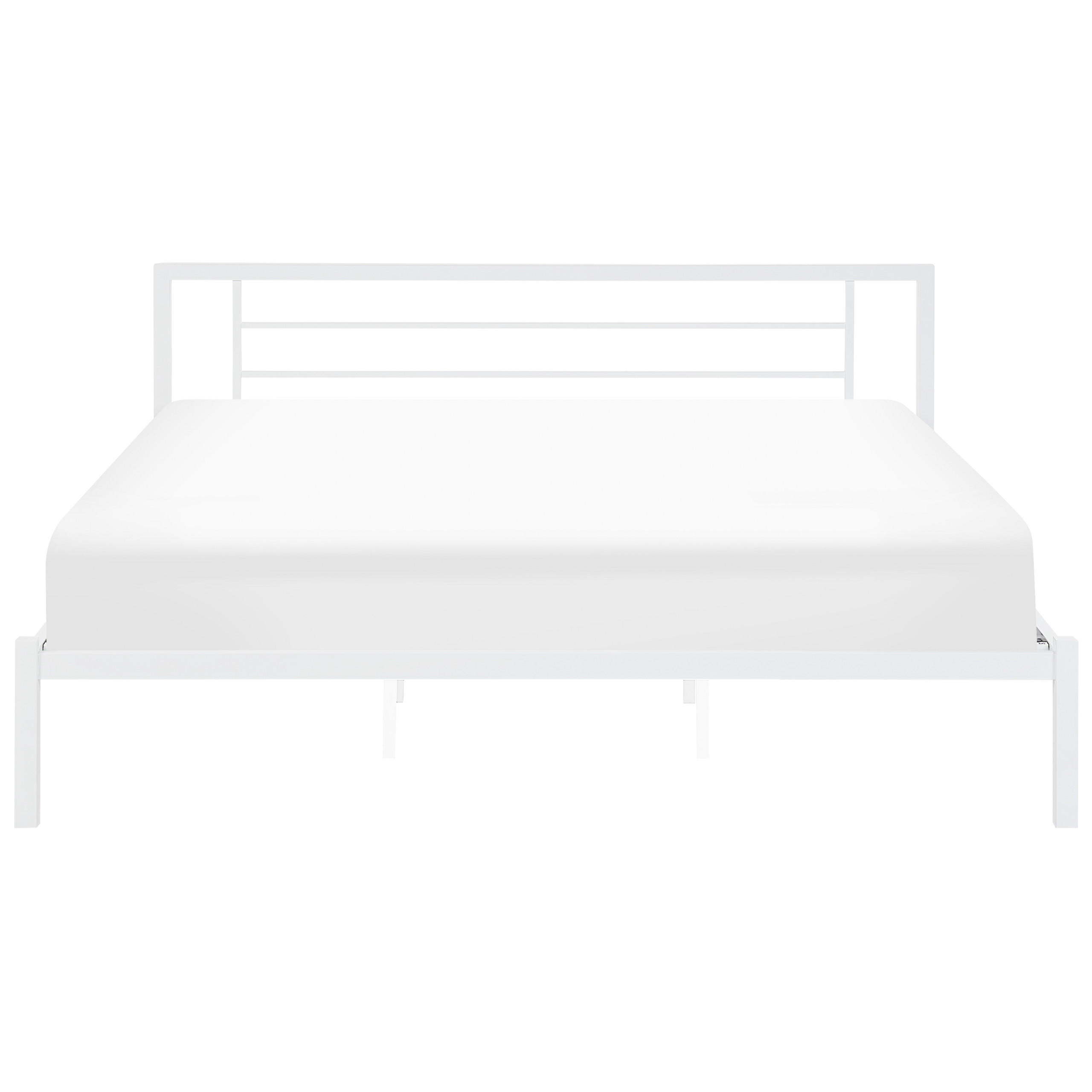 METALLBETT 180/200cm Weiß Cusset - Weiß, Metall (180/200cm) - Beliani