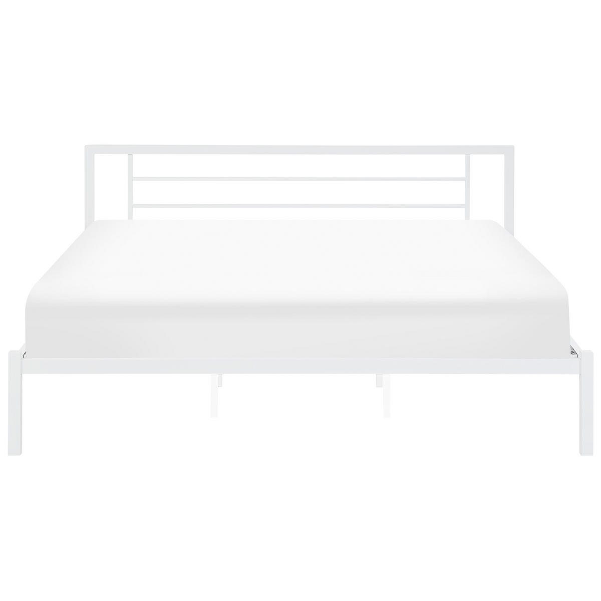 METALLBETT 180/200cm Weiß Cusset - Weiß, Metall (180/200cm) - Beliani