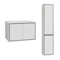 SKŘÍŇKA POD UMYVADLO 78cm Sophéa 2er-Set Bílá - bílá, kompozitní dřevo (78/50.8/48cm) - Petits-meubles