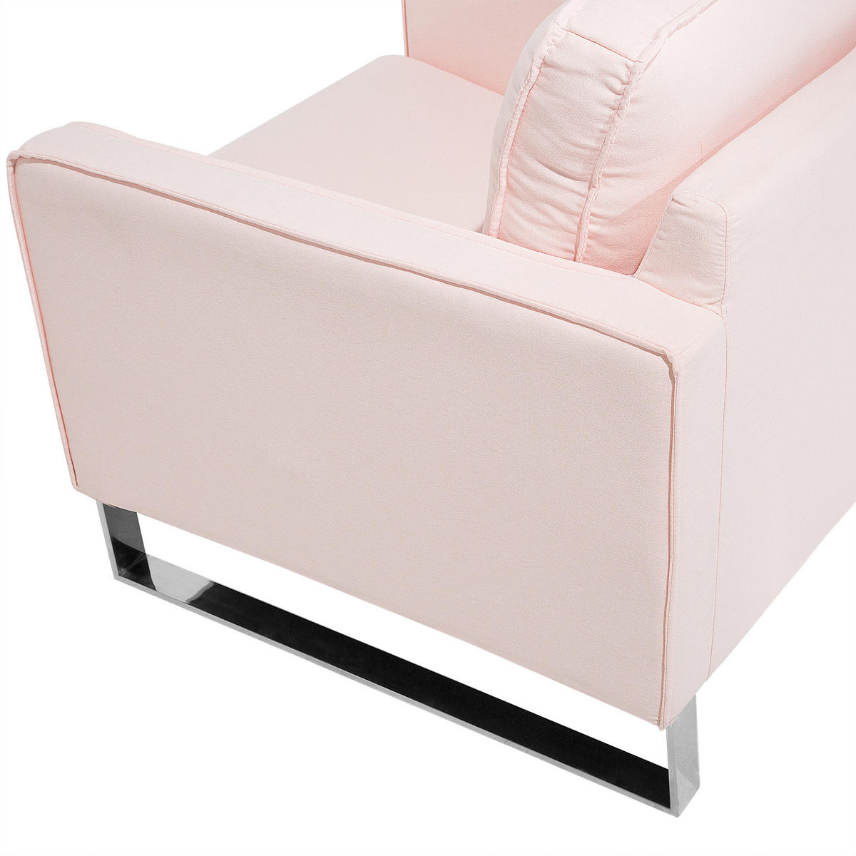 SESSEL Polsterbezug Rosa Vind - Pink, Textil/Metall (76/82/82cm) - Beliani