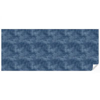 TAPETE - Leinen - Textur - Muster - Denim - Rustikal - 450x200 cm - Blau, Papier (450/200cm) - OnlyWow