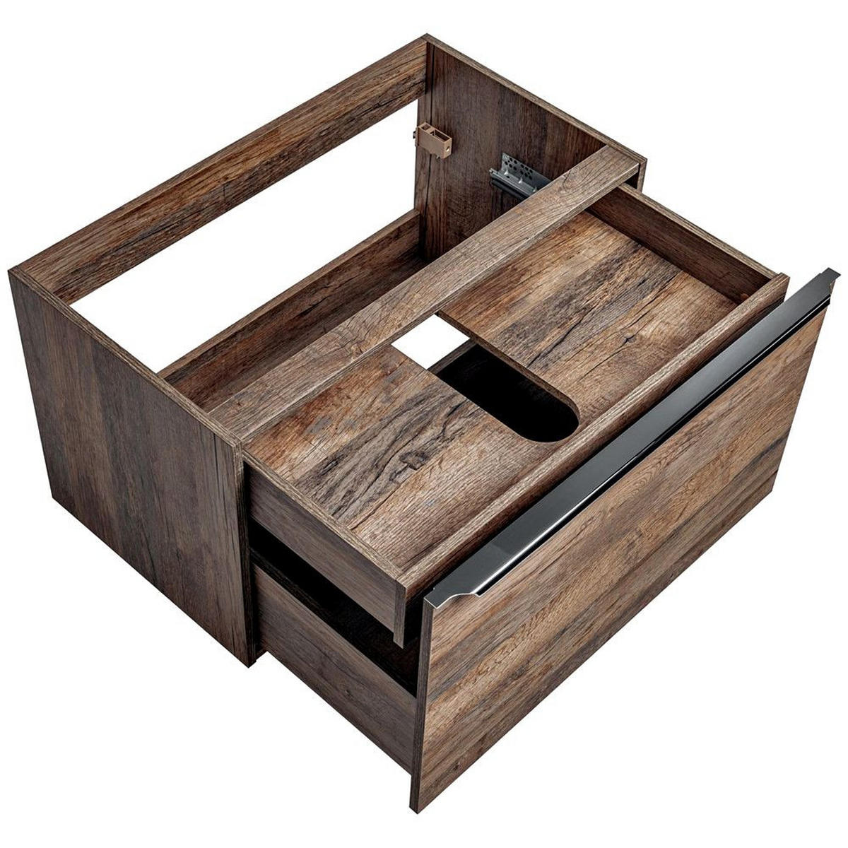 WASCHBECKENSCHRANK Puebla-56 - Braun, Holzwerkstoff (120/49/46cm) - Lomado