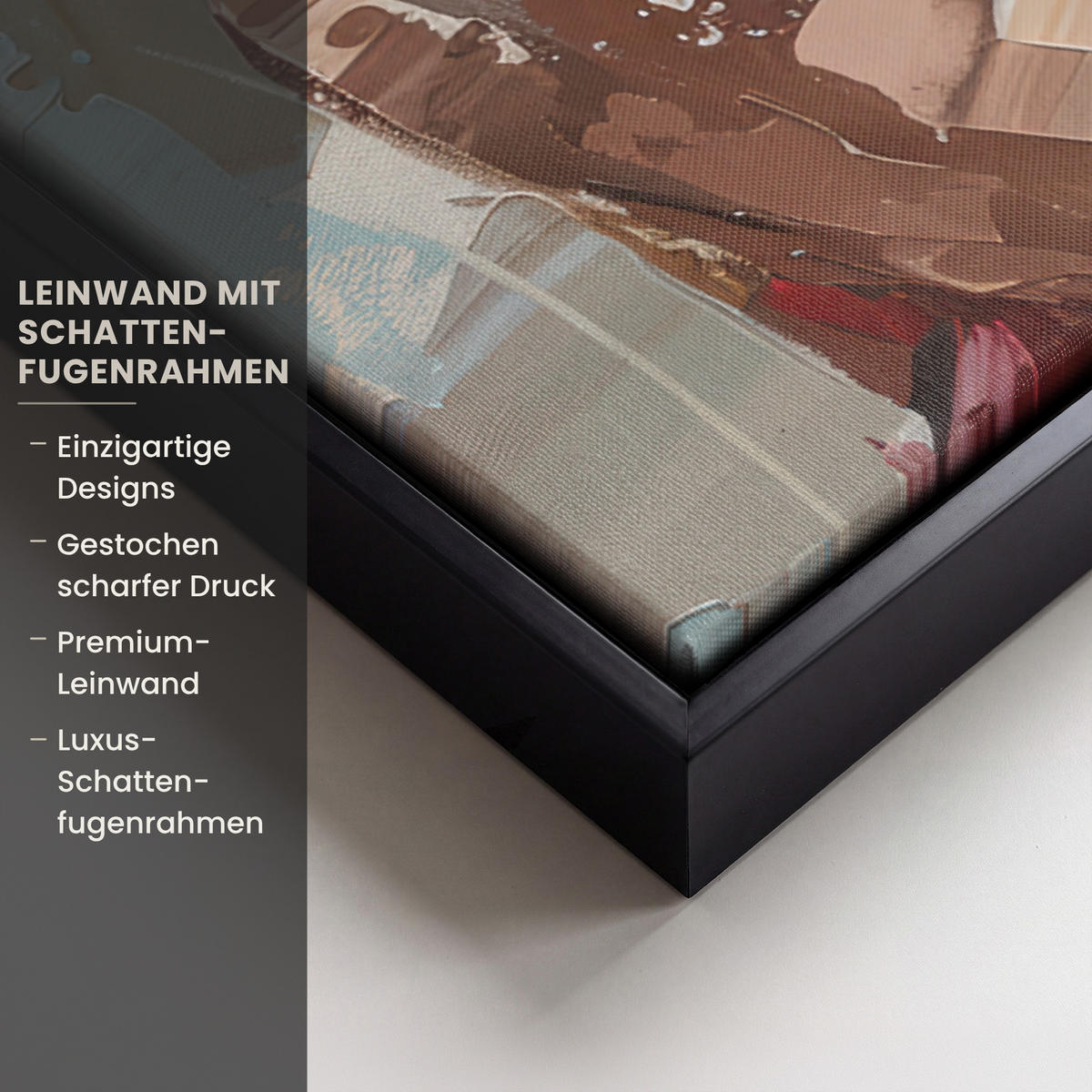 LEINWAND Bilder mit Rahmen - Frau - Lackierung - Porträt - Modern - 50x50 - Altrosa, Textil (50/50cm) - MuchoWow