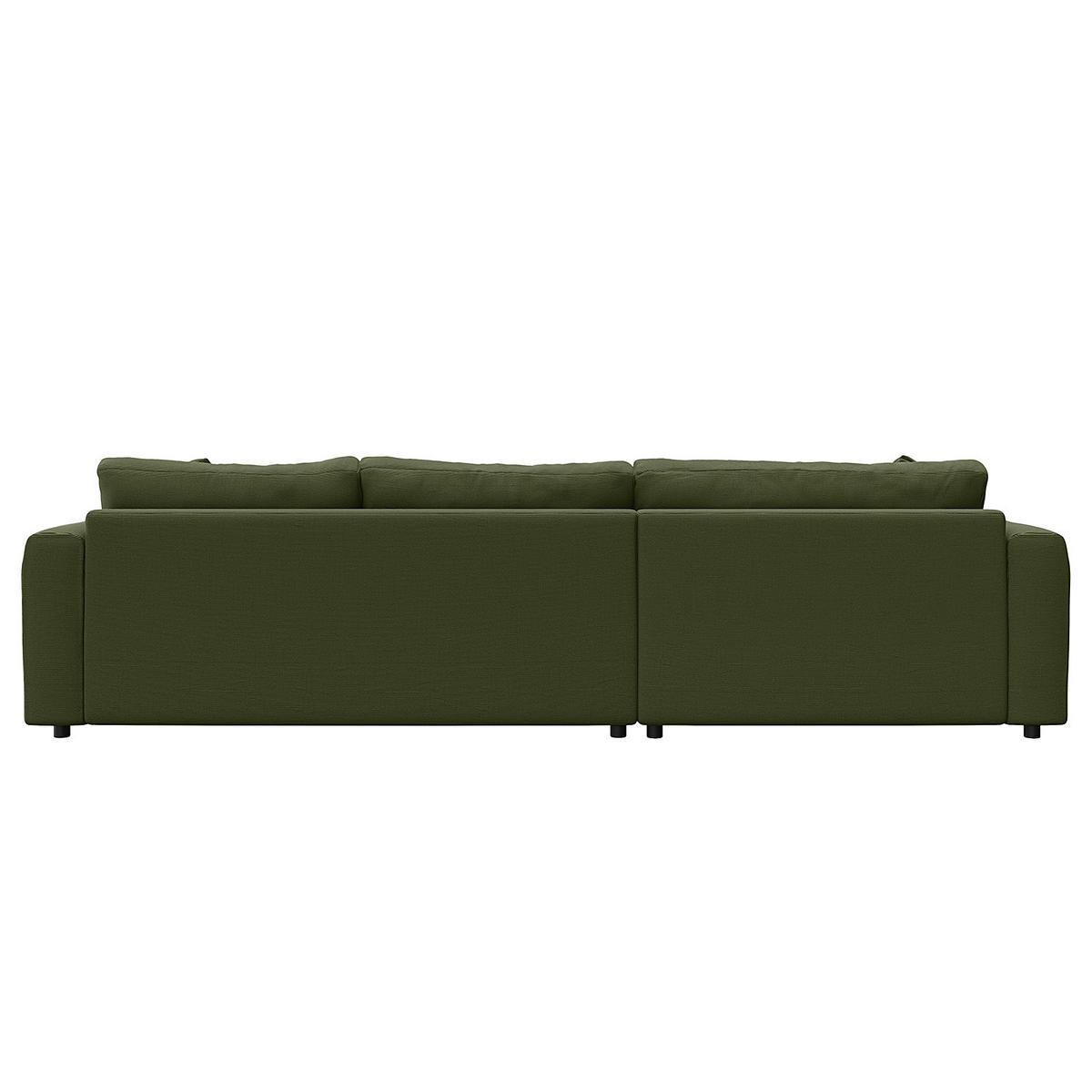 ECKSOFA mit Longchair - Schwarz/Grün, Kunststoff/Textil (286/183cm) - home24