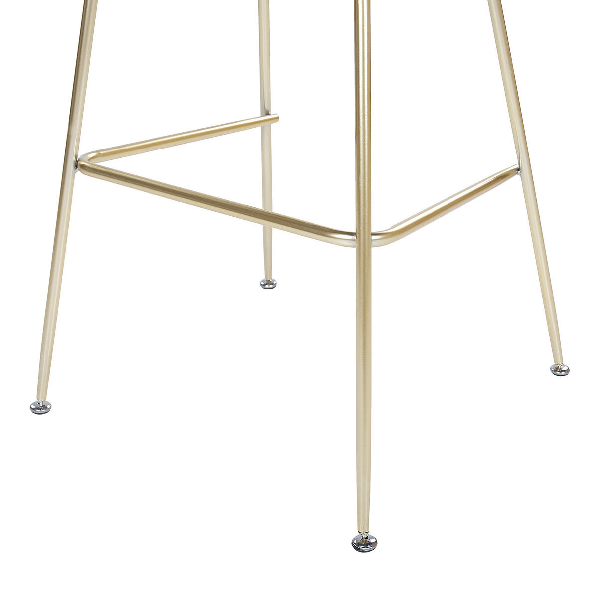 BARSTUHL 2er-Set Samtstoff Grau Arcola - Grau, Textil/Metall (52/114/54cm) - Beliani