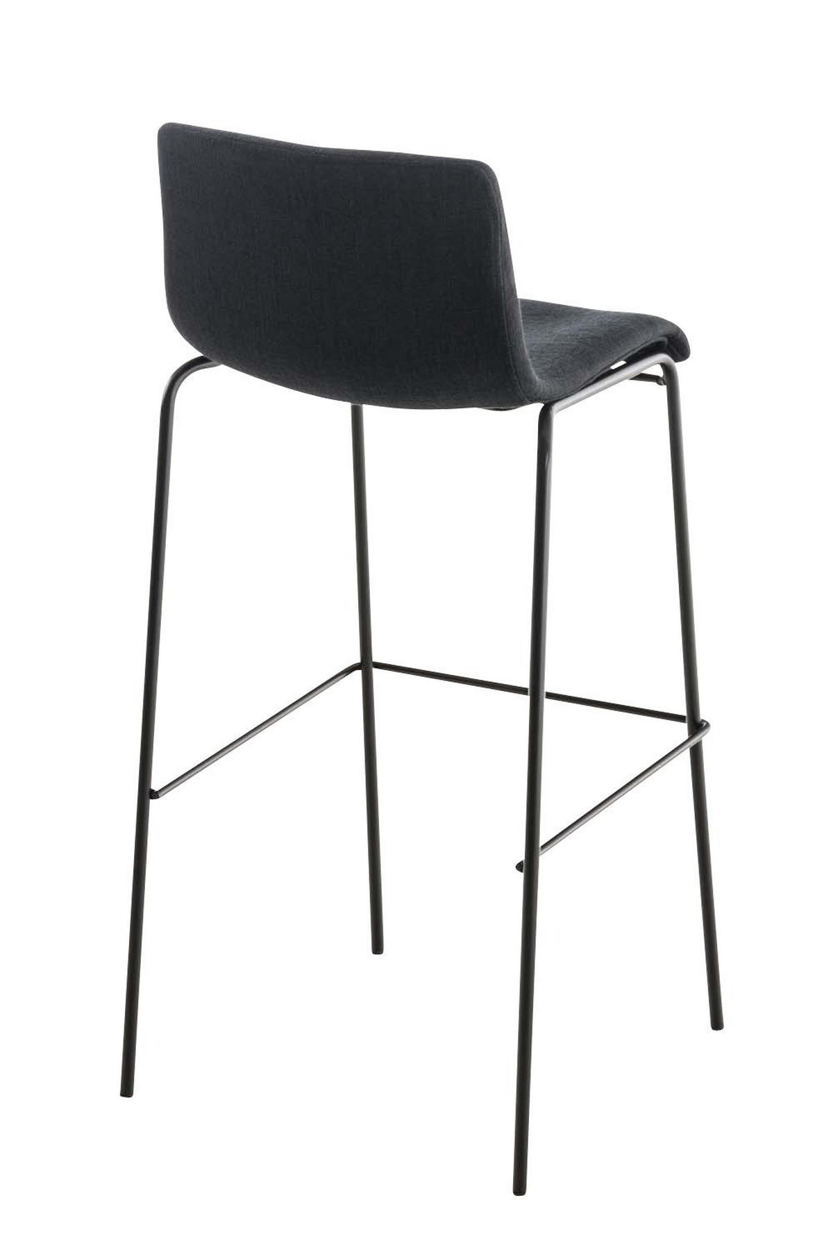 BARHOCKER Stoff Schwarz - Schwarz, Textil/Metall (43/100/48cm) - CLP