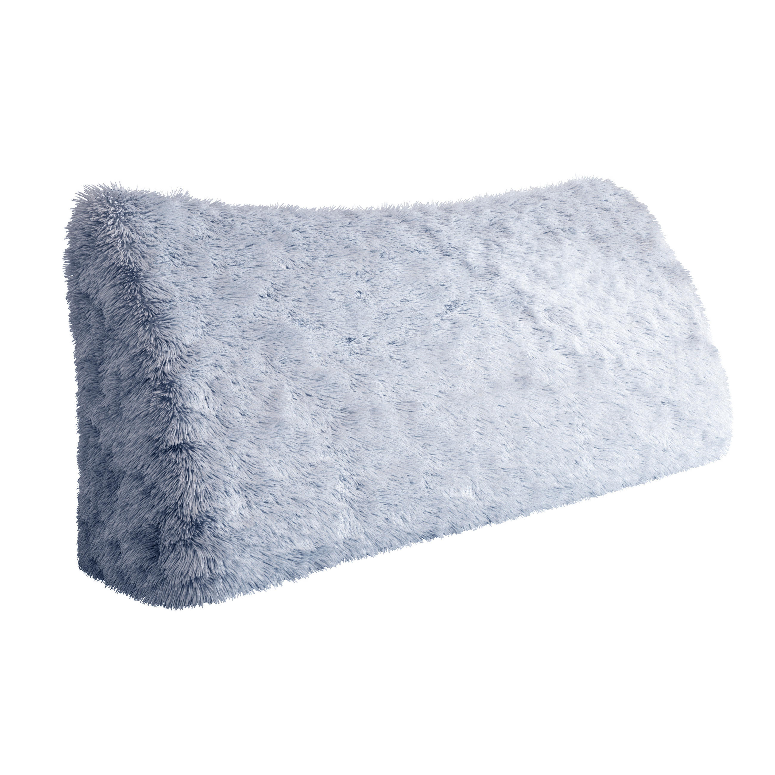 RÜCKENKISSEN Plüsch Blau grau 180 cm - Blaugrau, Textil (50/180cm) - Vercart