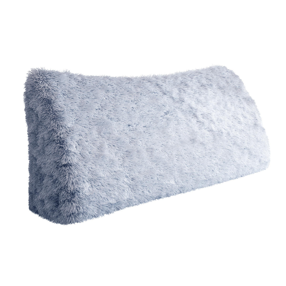 RÜCKENKISSEN Plüsch Blau grau 180 cm - Blaugrau, Textil (50/180cm) - Vercart