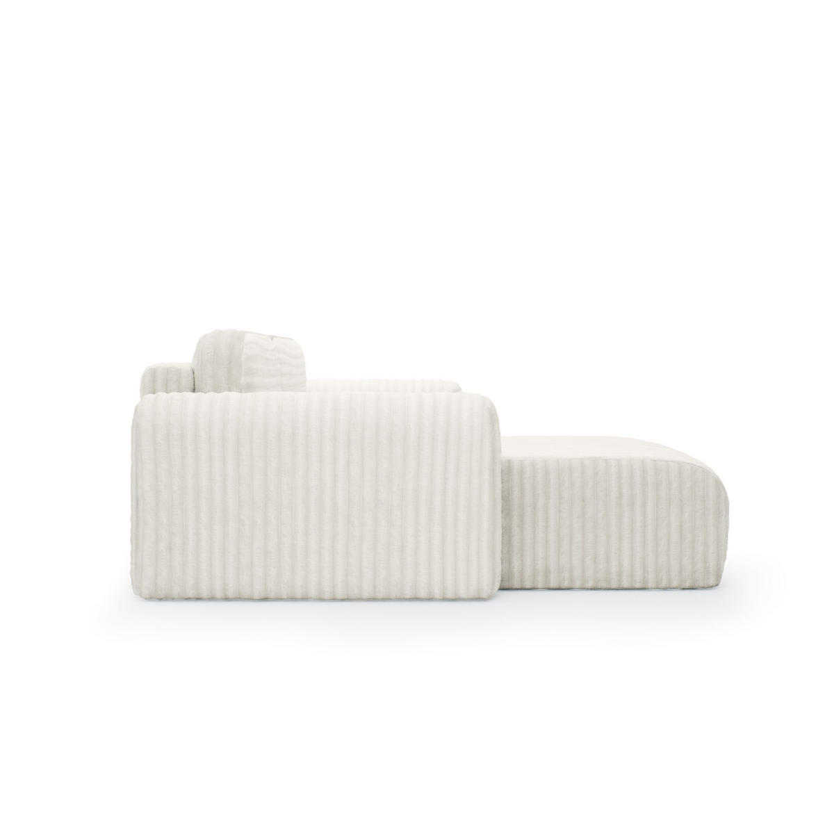 ECKSOFA mit Schlaffunktion Emmen Mini, Hellbeige - Beige, Textil (246/100cm) - Fedve