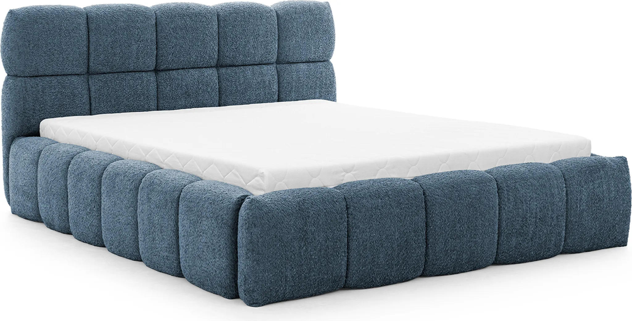POLSTERBETT Salerno - Blau, Textil (120/200cm) - Meblini