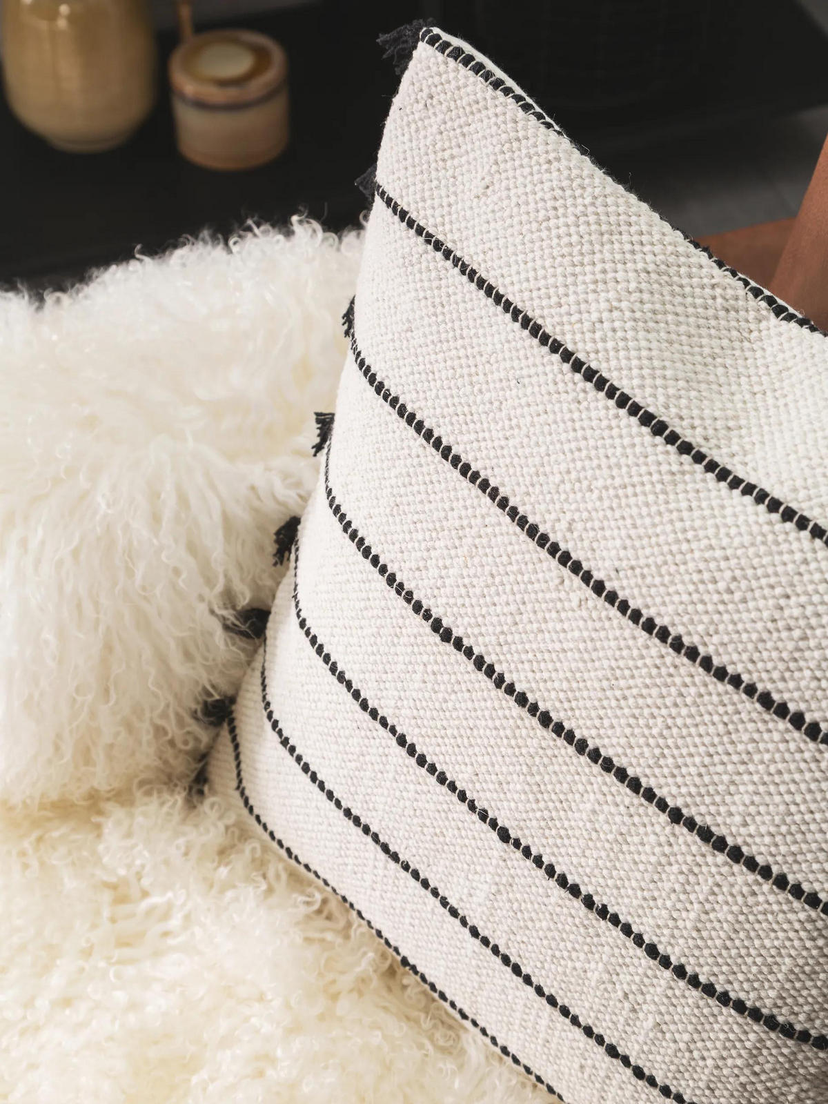 KISSENBEZUG Bo Ivory 45x45 cm - Creme, Textil (45/45cm) - benuta Pop