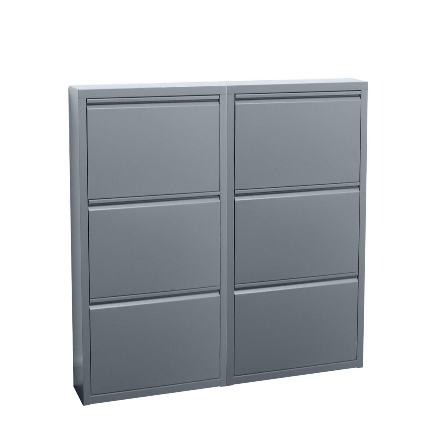 SCHUHKIPPER grau - Grau, Holzwerkstoff (100/106/16cm) - ebuy24