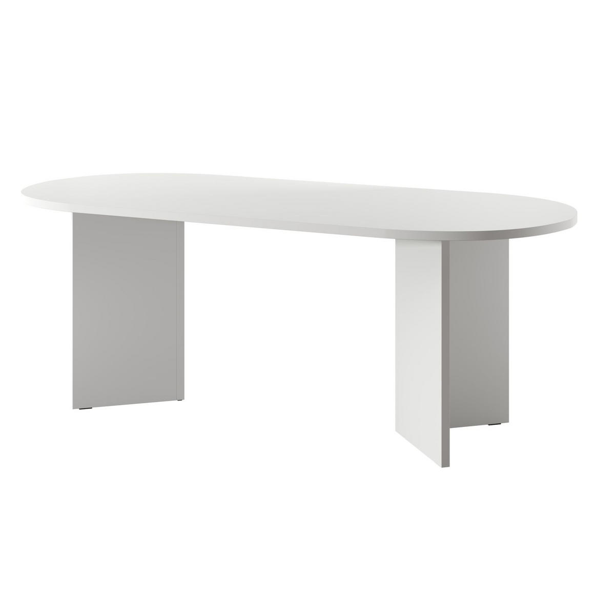 ESSTISCH Ovo Weiß 90x204 cm - Weiß, Holzwerkstoff (204/90/75cm) - Selsey
