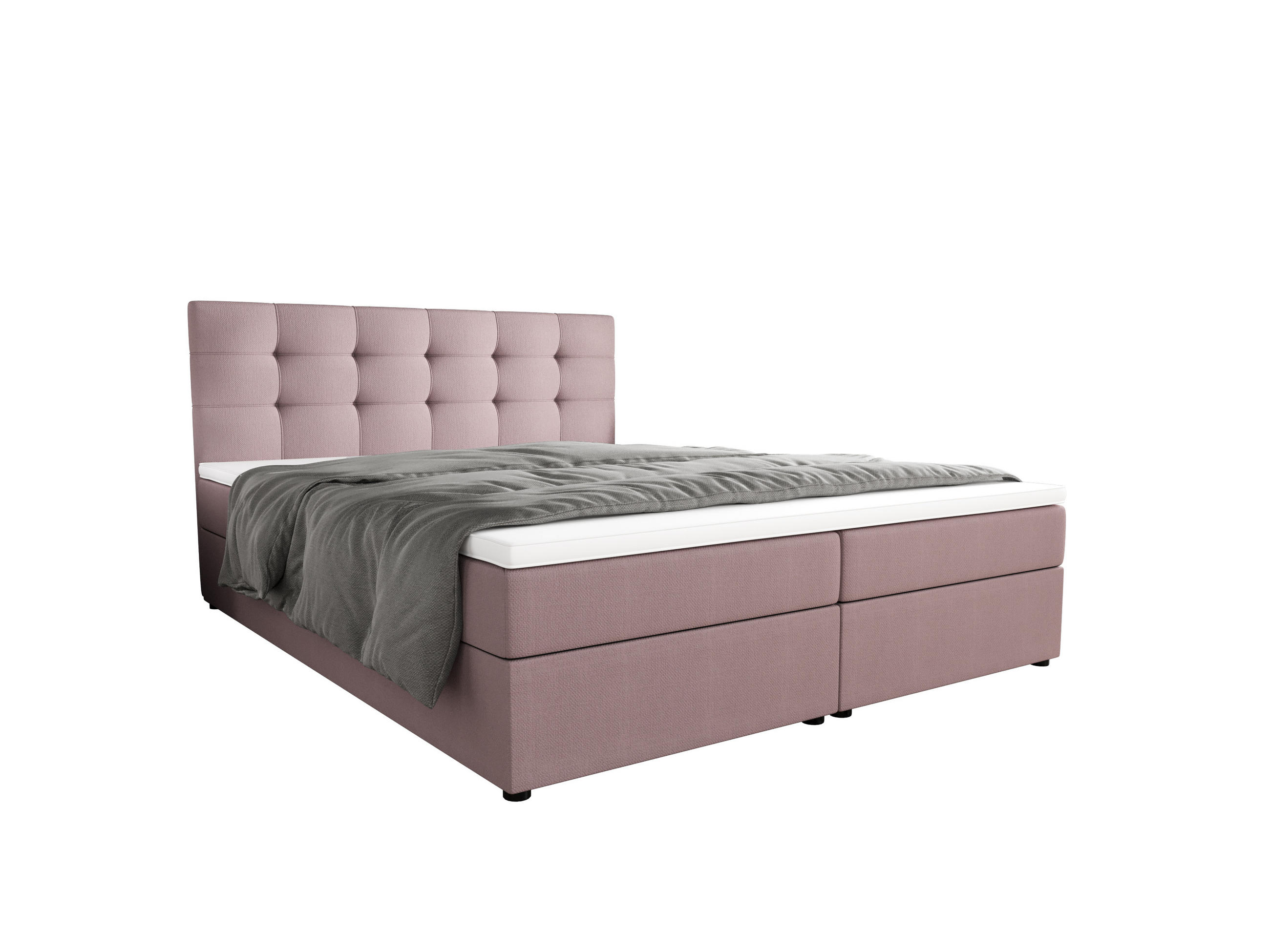 BOXBETT FADO 2 180x200, mit Matratze H3 und Topper, Cosmic 14 - Rosa, Holz/Kunststoff (180/200cm) - Bedante