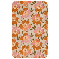 WC-VORLEGER Blumen - Motiv - Retro WC Teppich 50x80 cm - Multicolor, Kunststoff/Textil (50/1cm) - OnlyWow