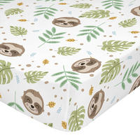 SPANNBETTTUCH happy sloth 105x200x32 cm mehrfarbig - Multicolor, Textil (105/200cm) - Happy Friday