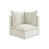 SOFAELEMENT Bouclé Stoff Beige - Sandfarben/Schwarz, Holzwerkstoff/Kunststoff (90/77/90cm) - Makamii
