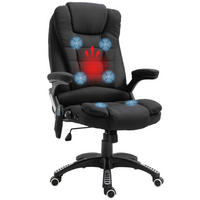 MASSAGESESSEL Chefsessel Gamingstuhl Drehstuhl Massagebürostuhl Schwarz - Schwarz, Kunststoff/Textil (74/116/67cm) - Vinsetto