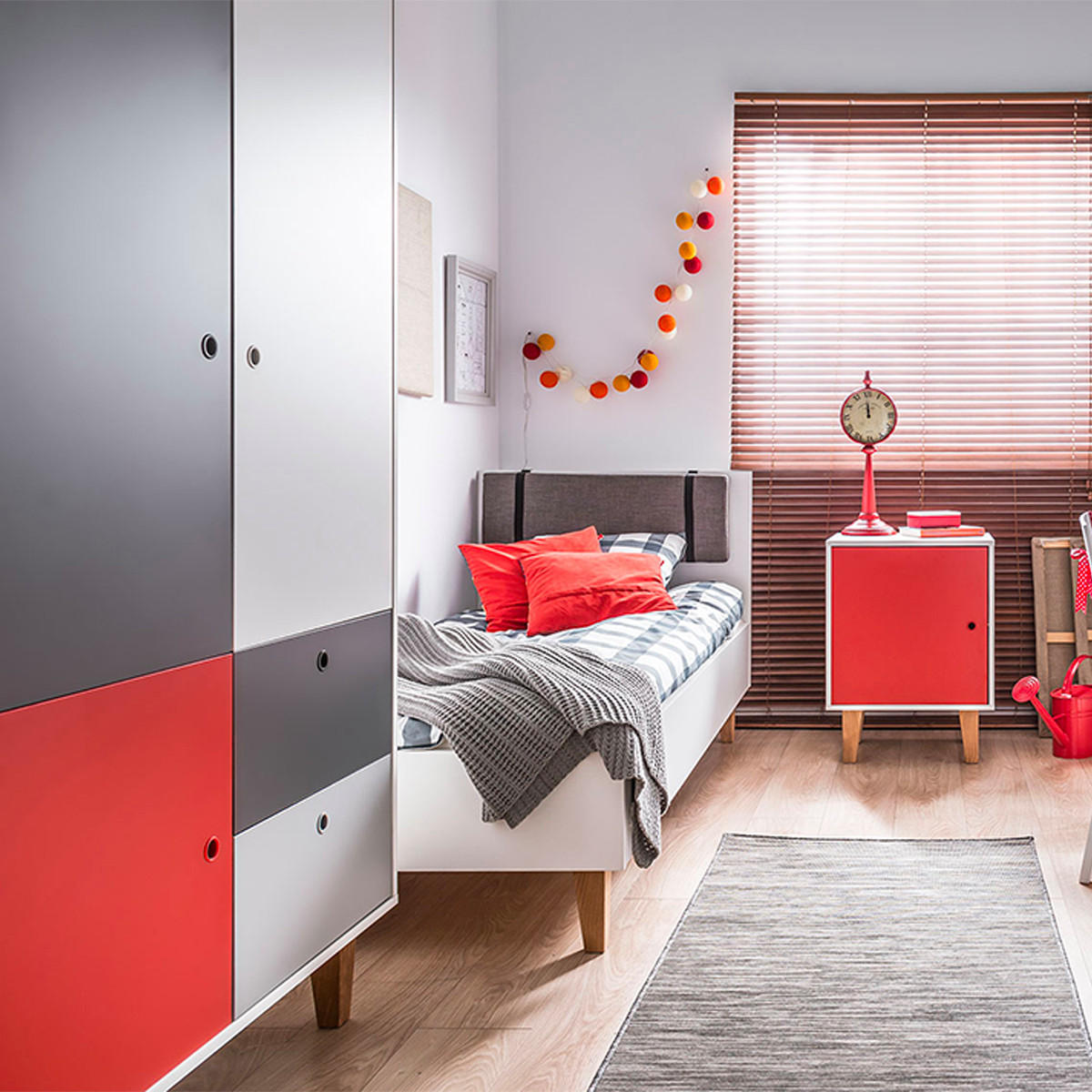 SCHRANK rot - Rot, Holzwerkstoff (103.5/201.5/55cm) - Petits-meubles