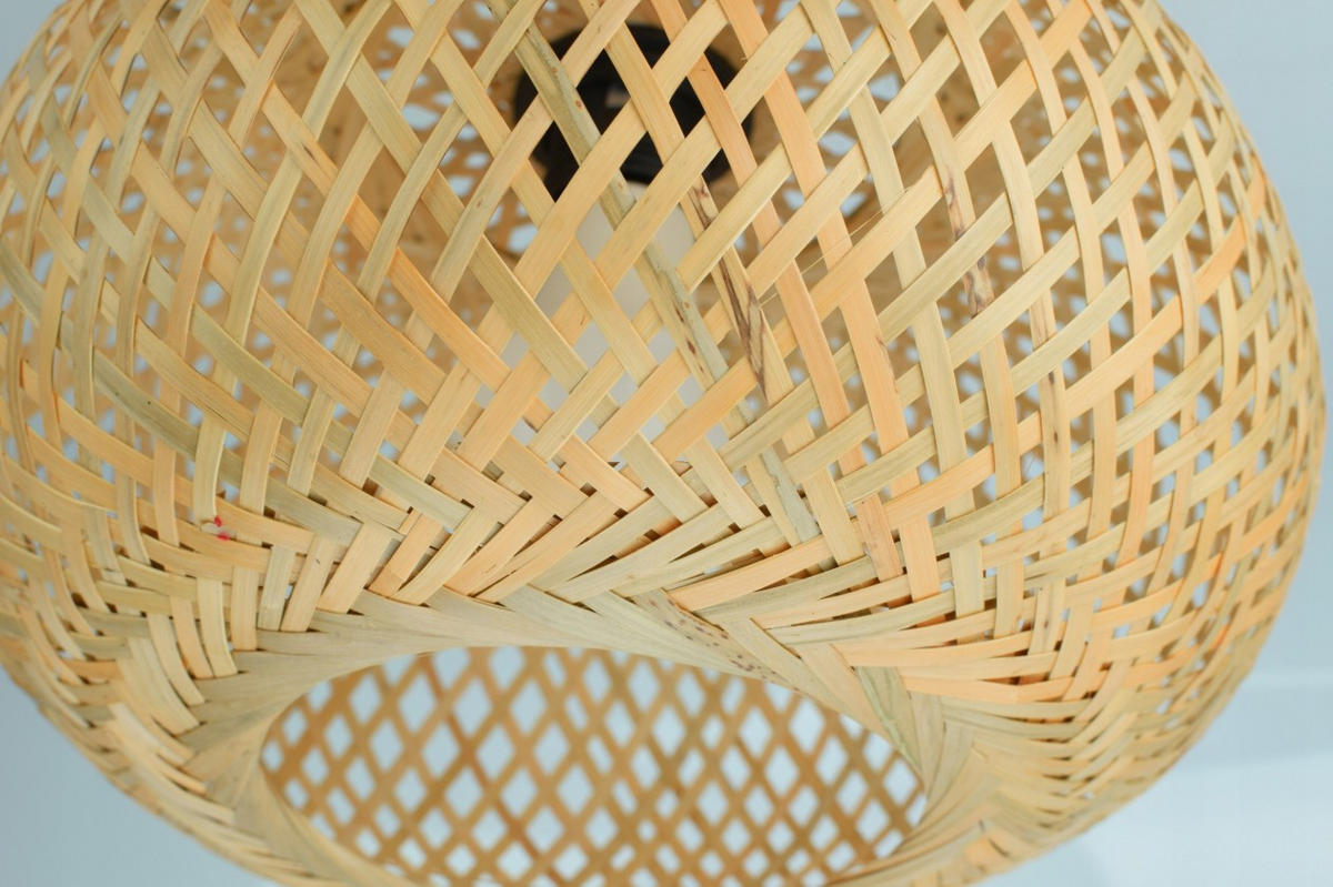 PENDELLEUCHTE BOHO - Beige, Holz/Metall (28/105/100cm) - kiki design