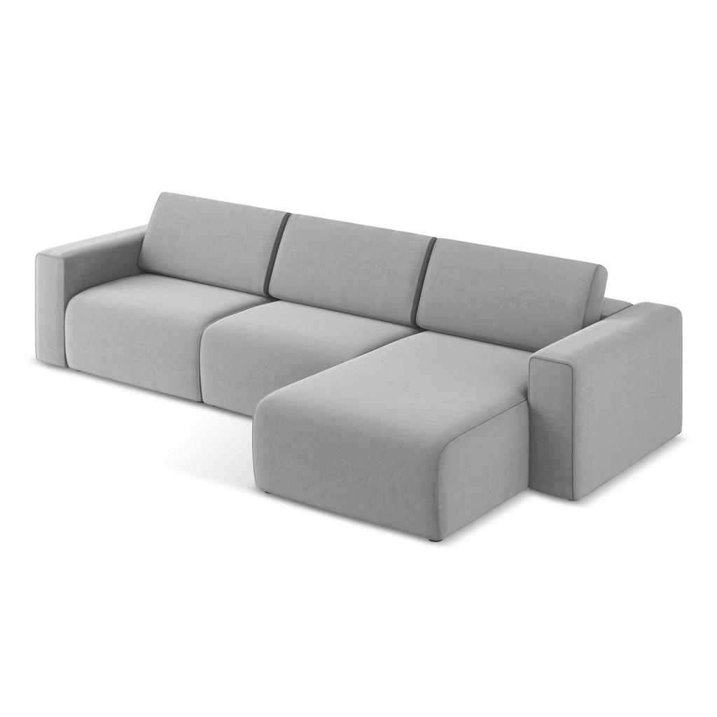 Thumbnail - Makamii Ecksofa, Grau, Textil, 4-Sitzer, Füllung: Schaumstoff, L-Form, Ottomane rechts, 314x167 cm, Made in EU, Wohnzimm...