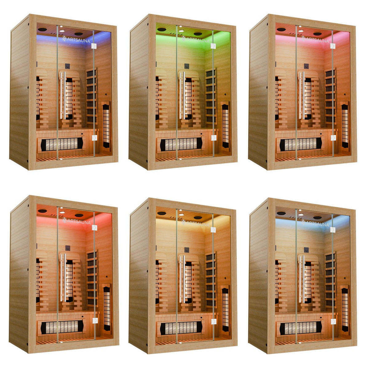 INFRAROTKABINE Kiruna130 Premium mit Dual Technologie - Naturfarben, Holz (130/190/105cm) - Artsauna