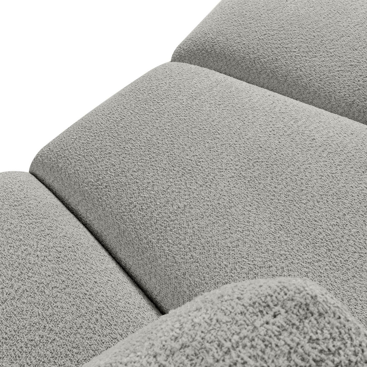 5-SITZER ECKSOFA ZUCCO Boucle links, Hellgrau - Hellgrau, Textil (430/84/105cm) - KONSIMO®