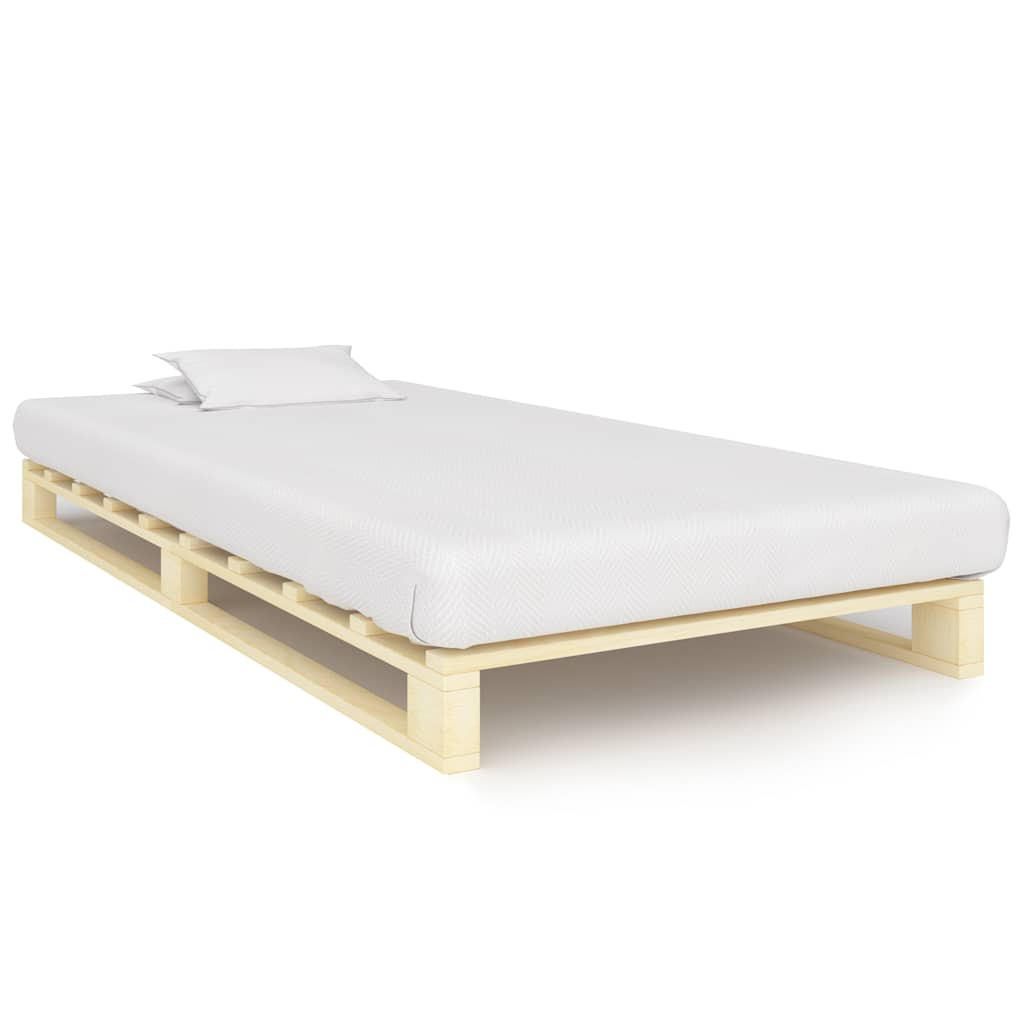 PALETTENBETT Massivholz Kiefer 100/200 Cm - Braun, Holz (100/200cm) - vidaXL