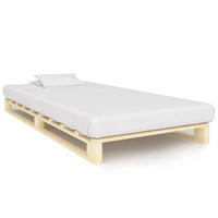 PALETTENBETT Massivholz Kiefer 100/200 Cm - Braun, Holz (100/200cm) - vidaXL
