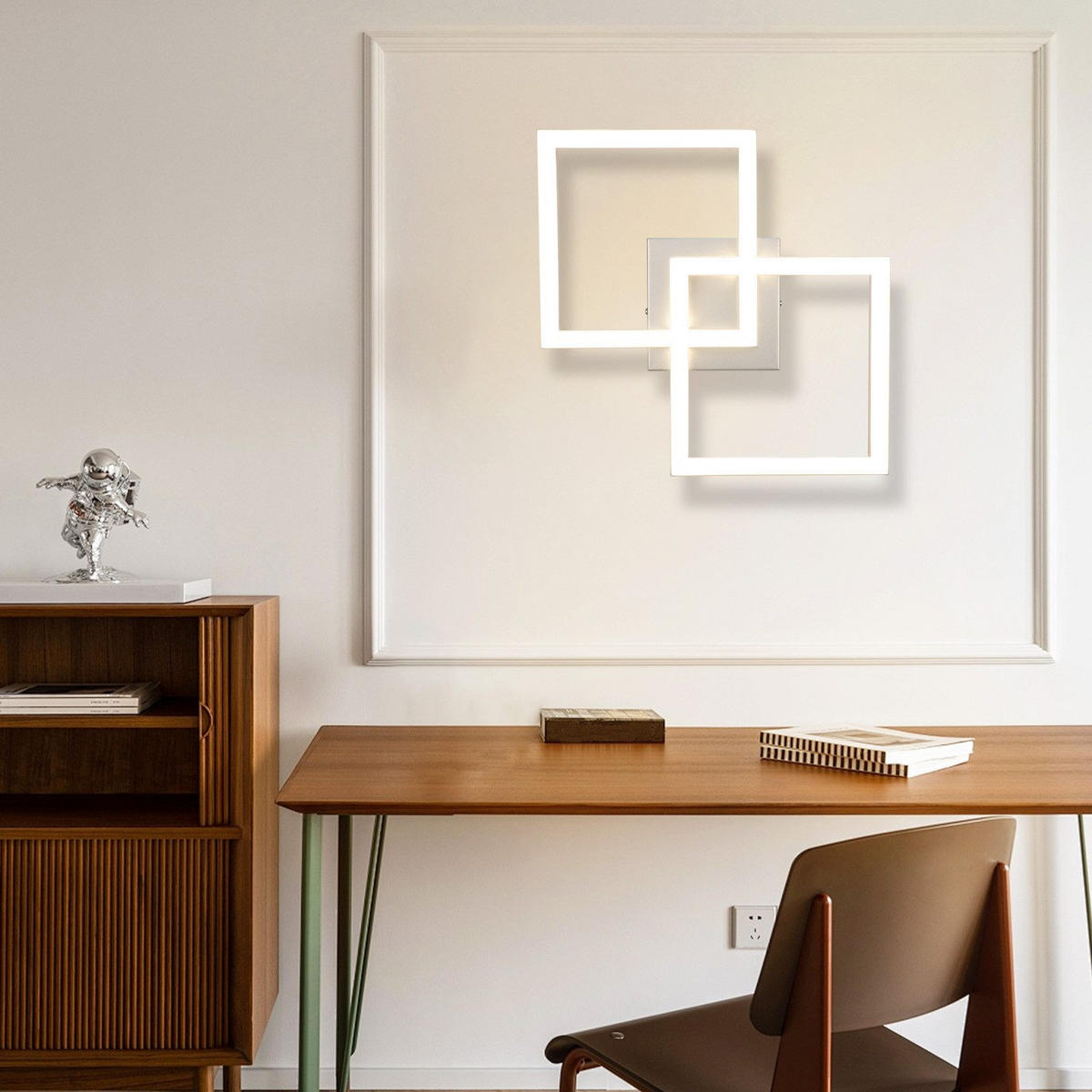 LED-DECKENLEUCHTE Mansell 33/33/6.2 cm - Silberfarben, Metall (33/33/6.2cm) - Nettlife