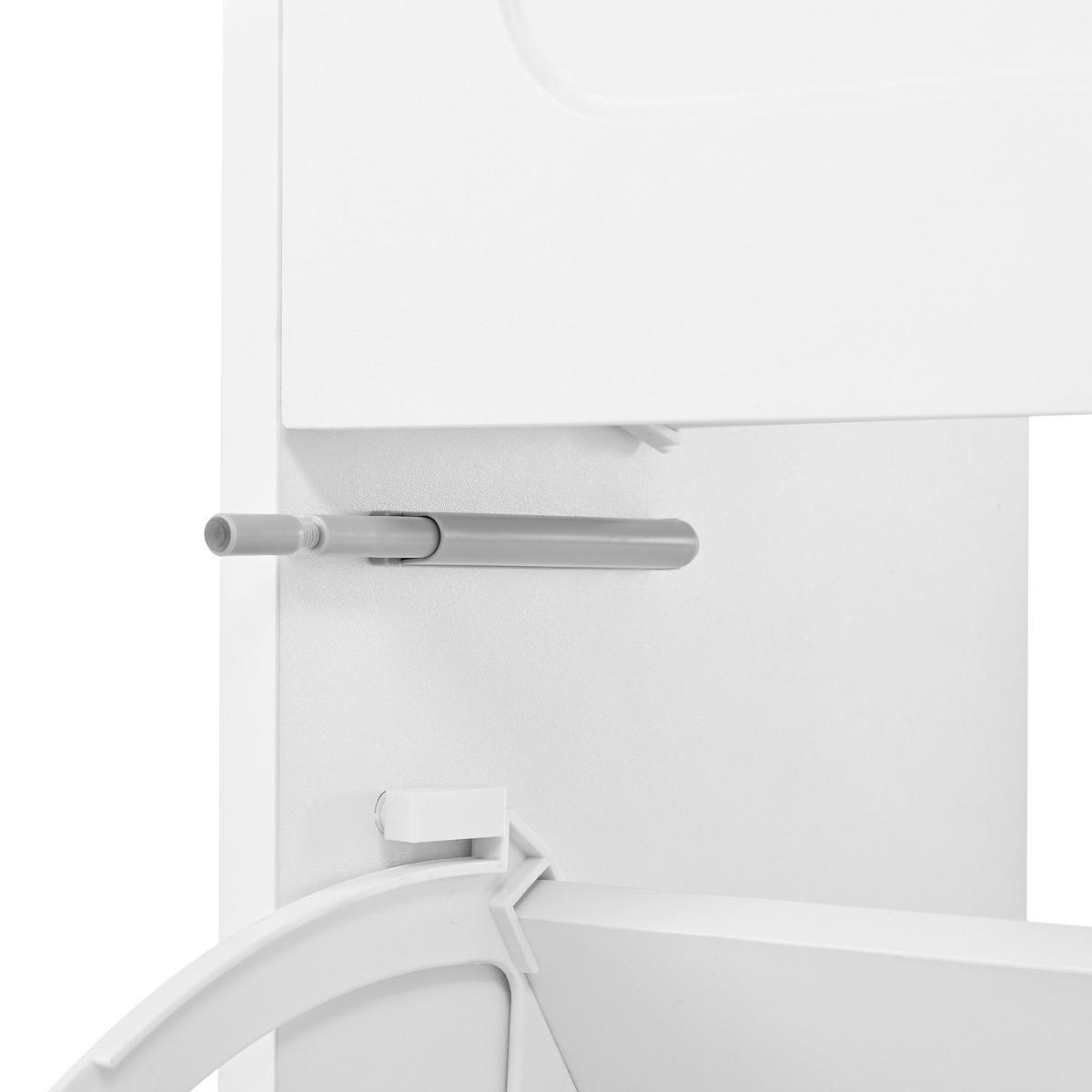 SCHUHSCHRANK aus Spanplatte 120x24x130cm in Weiß mit LED-Beleuchtung - Weiß, Holzwerkstoff (120/130/24cm) - Modfu