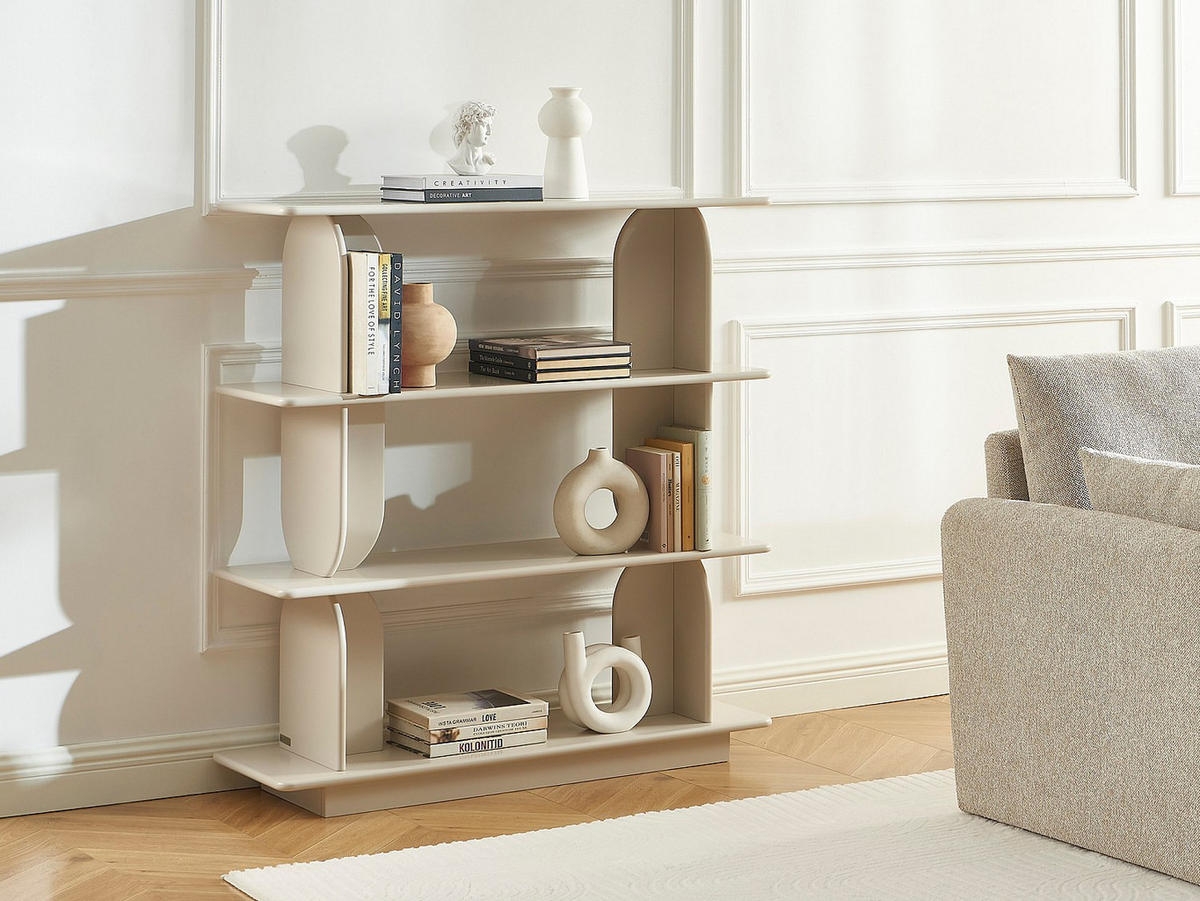 REGAL - 110 cm x 35 cm - holz - beige Lusoria - Beige, Holz (110/115.5/35cm) - Vente-Unique