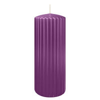 RILLEN KERZEN Brombeer 200 x Ø 80 mm, 4 Stück - Brombeere, Paraffin (8/20/20cm) - Wiedemann Kerzen