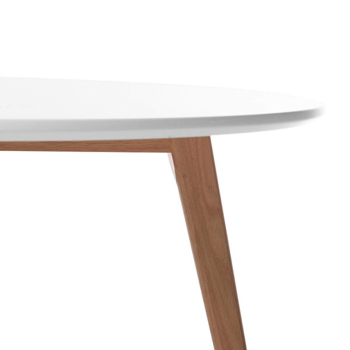 COUCHTISCH - Eiche teilmassiv - Matt Weiß - Weiß, Holz/Holzwerkstoff (90/90/45cm) - home24