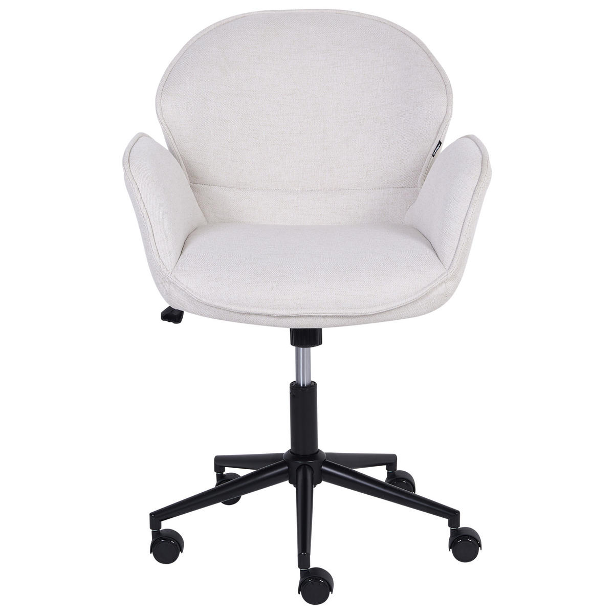 SCHREIBTISCHSTUHL Stoff Cremeweiß Belmar - Weiß, Textil (63/83/70cm) - Beliani