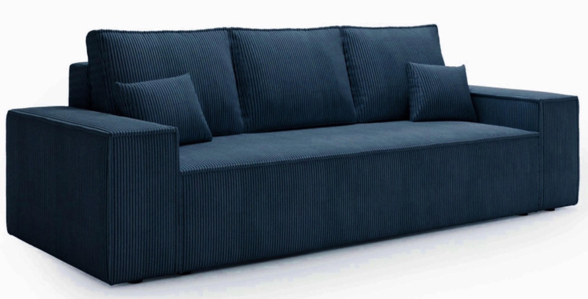 SOFA Granat Blau AGA Ausziehbar - Blau, Textil (256/94/97cm) - Sepro Meble