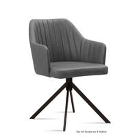 ARMLEHNSTUHL (8er-Set) Durva 58x81x60 Schwarz/Grau - Schwarz/Grau, Kunststoff (60/81/58cm) - 58aufmkessel